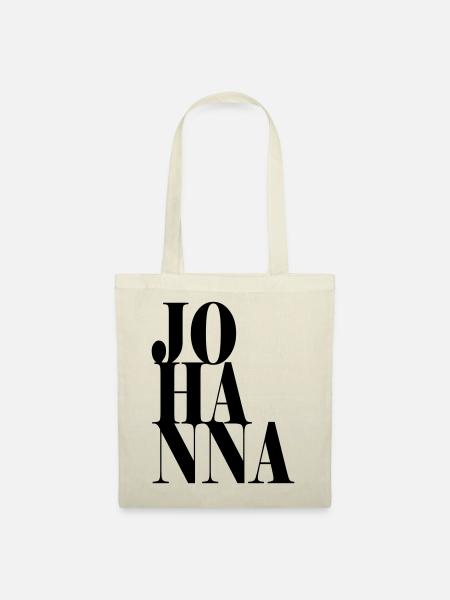 Johanna Name Vorname Moderne Schrift Wort Art - Stoffbeutel - Natur