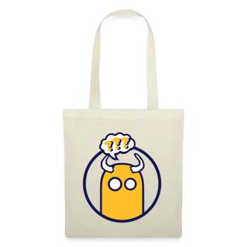 Mignon personnage de dessin animé (point d’interrogation, cercle) - Sac en tissu - nature - Devant