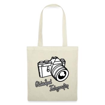 Oldschool Fotografin Retro Fotografie Analogkamera - Stoffbeutel - Natur - Vorne