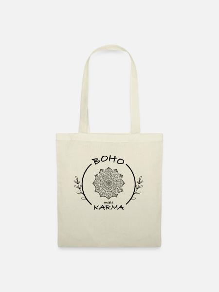 Boho meets Karma - Stoffbeutel - Natur