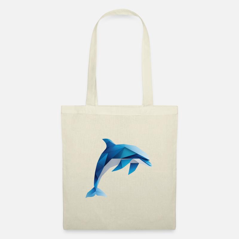 Tauchender Delfin, Wassertier - Stoffbeutel - Natur