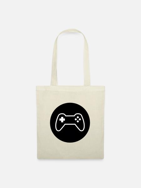Gamepad-Logo, Controller - Stoffbeutel - Natur