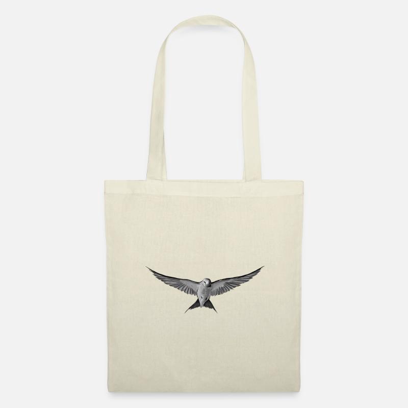 Schwalbe Zeichnung (Vogel) - Stoffbeutel - Natur