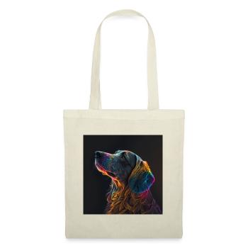 Chien multicolore - Sac en tissu - nature - Devant