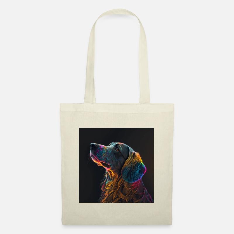 Chien multicolore - Sac en tissu - nature