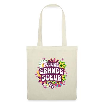 Annonce Bébé Surprise 2024 Future Grande Soeur - Sac en tissu - nature - Devant