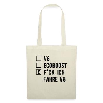 v6 ecoboost v8 fahrer - Stoffbeutel - Natur - Vorne