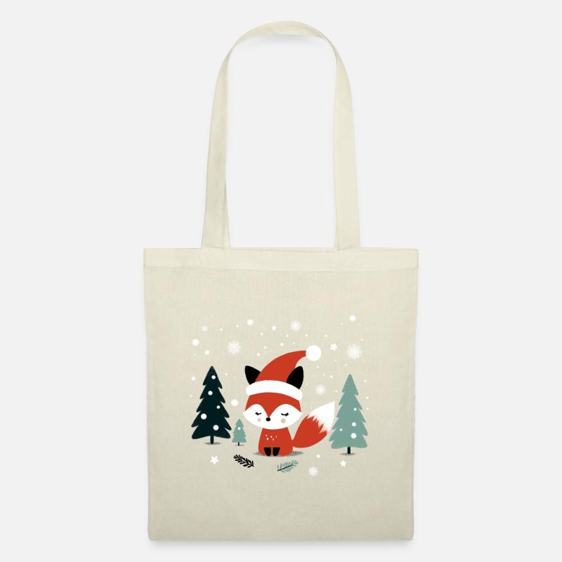Weihnachtsfuchs - Stoffbeutel - Natur
