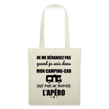 Ne me dérangez pas camping-car, voyageur, camping - Sac en tissu - nature - Devant