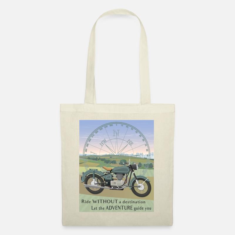 Motorradfahrt - Stoffbeutel - Natur