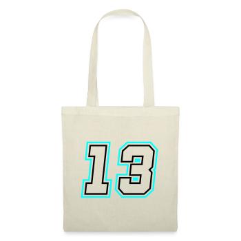 13 symbole de nombre - Sac en tissu - nature - Devant