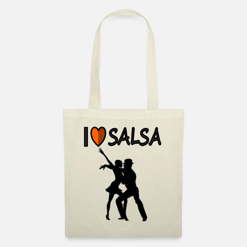 Idée cadeau danseur de danse salsa cours de danse - Sac en tissu - nature