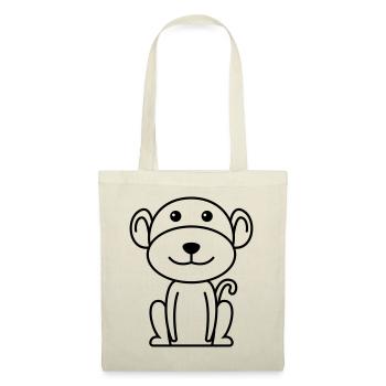 Singe animal comique - Sac en tissu - nature - Devant
