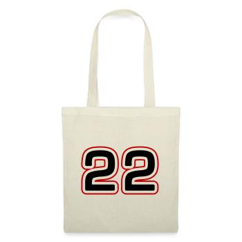22 symbole de nombre - Sac en tissu - nature - Devant