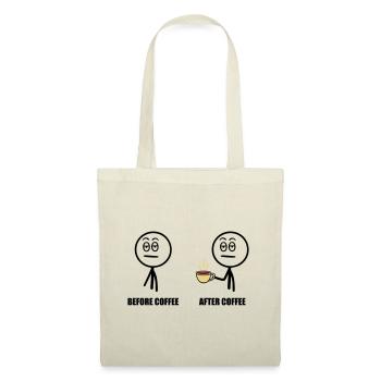 Before Coffee, After Coffee - Sac en tissu - nature - Devant