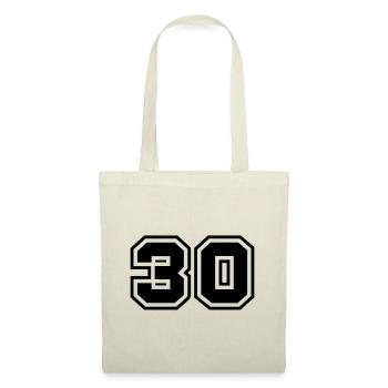 30 nombre symbole - Sac en tissu - nature - Devant