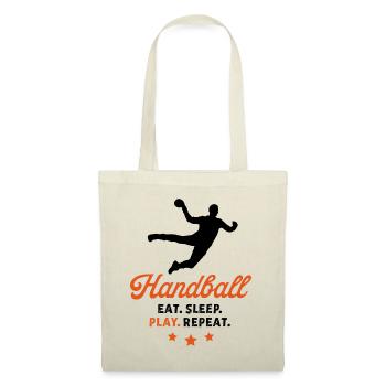 Handball - Eat. Sleep. Play. Repeat - Stoffbeutel - Natur - Vorne