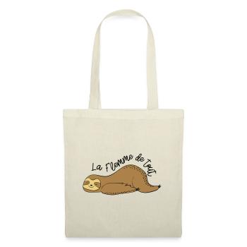 La flemme de tout / paresseux / dormir / fatigue - Sac en tissu - nature - Devant