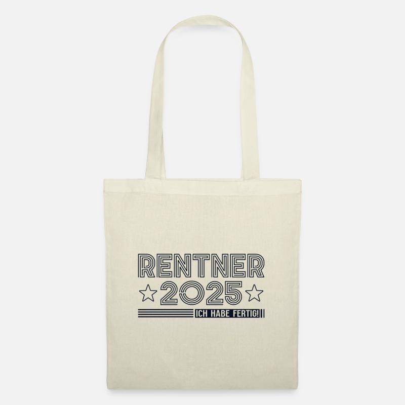 Rentner 2025 Rente Ruhestand Geschenk - Stoffbeutel - Natur