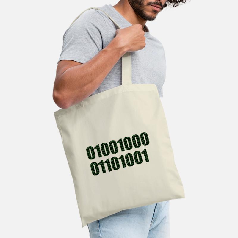Binary code "Hi" Tote Bag