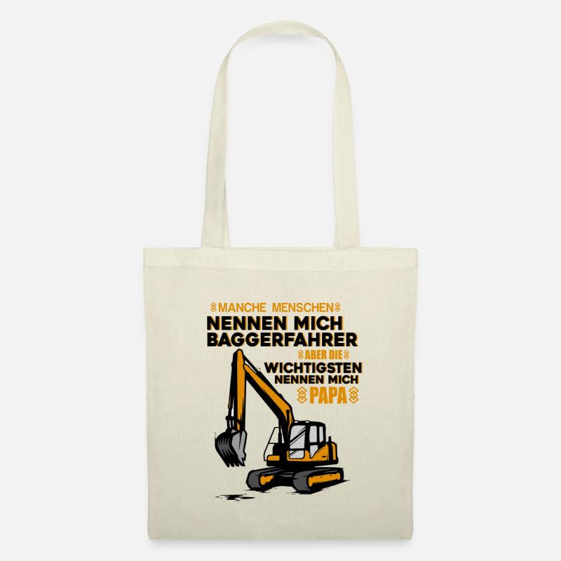 Bauarbeiter Shirt • Baggerfahrer • Maurer Geschenk - Stoffbeutel - Natur