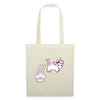 einhorn unicorn muffin love manger - Sac en tissu - nature - Devant