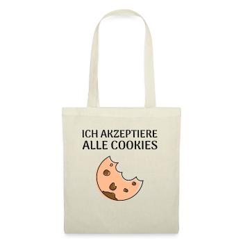 Ich akzeptiere alle Cookies - Stoffbeutel - Natur - Vorne