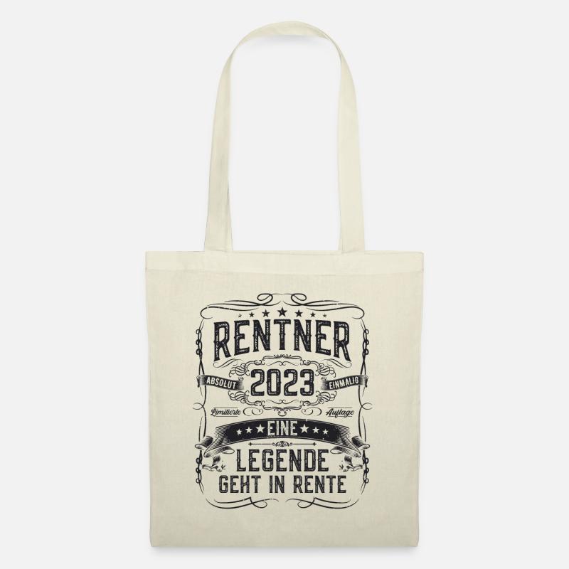 Rentner 2023 Rente Spruch Ruhestand Geschenk - Stoffbeutel - Natur