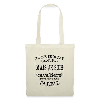Je Suis Cavalière Parfaite - Sac en tissu - nature - Devant