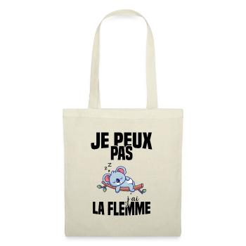 Je Peux Pas J'ai La Flemme - Sac en tissu - nature - Devant