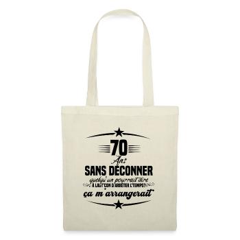 70 ans anniversaire 70 anniversaire cadeau 70 ans - Sac en tissu - nature - Devant