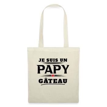 Homme Un Papy Gâteau Pâtisserie Humour Cadeau Noël - Sac en tissu - nature - Devant