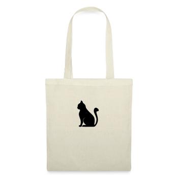 silhouette de chat - Sac en tissu - nature - Devant