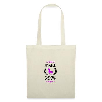 Malle 2024 Einhorn Mallorca - Stoffbeutel - Natur - Vorne