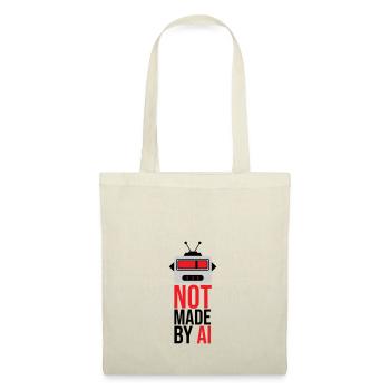 Not made by AI - Stoffbeutel - Natur - Vorne