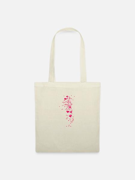 herzen,herz illustration,pink - Stoffbeutel - Natur
