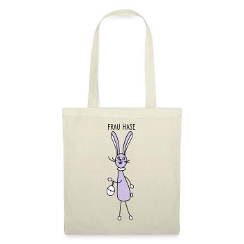Mme lapin - Sac en tissu - nature - Devant