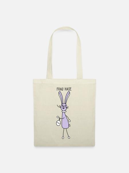 Frau Hase - Stoffbeutel - Natur