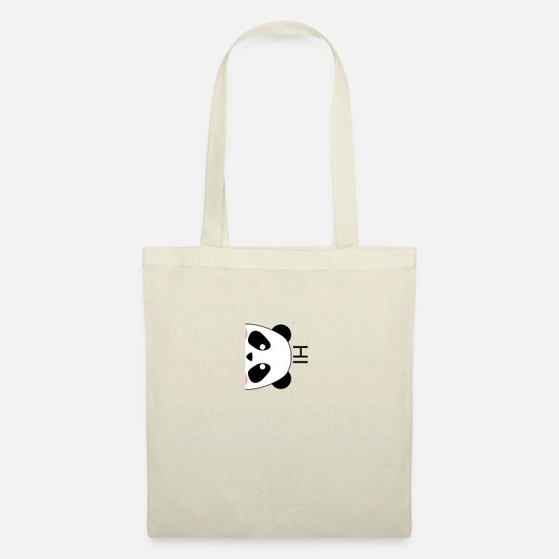 Panda - Stoffbeutel - Natur