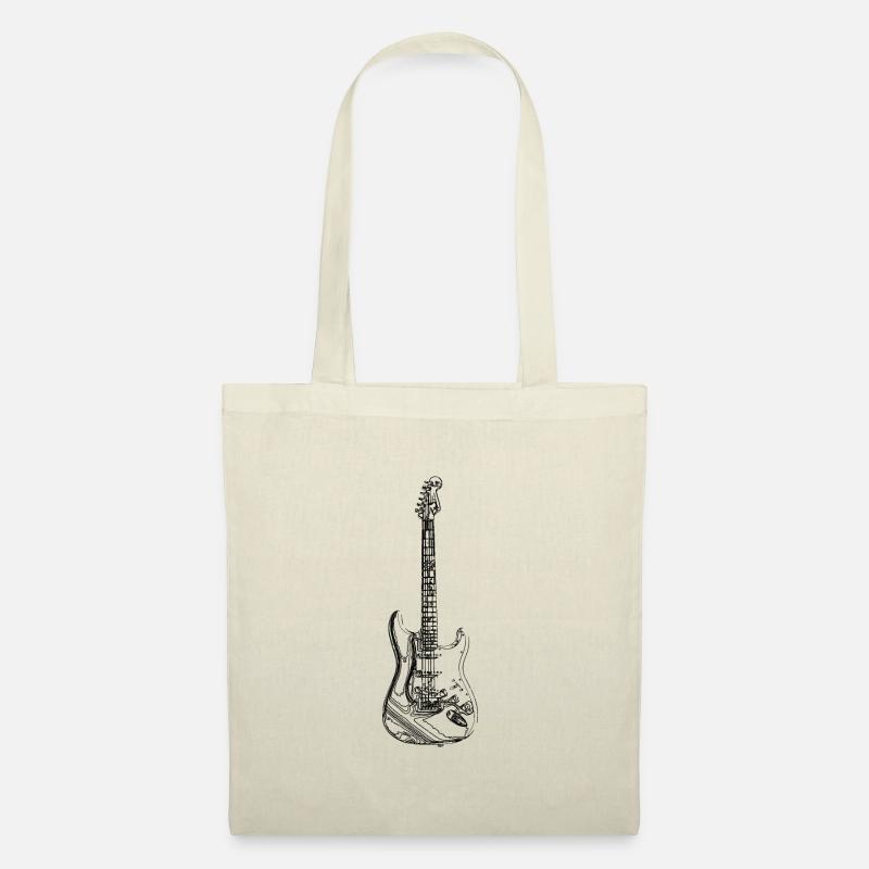 E-Gitarre Black - Stoffbeutel - Natur