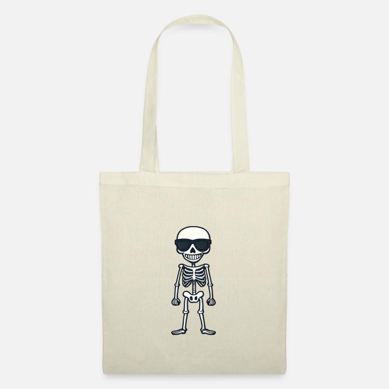 Skelett Comic Halloween Cool - Stoffbeutel - Natur