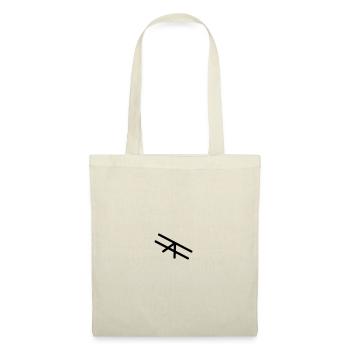 Minimalistic Plane Black - Stoffbeutel - Natur - Vorne