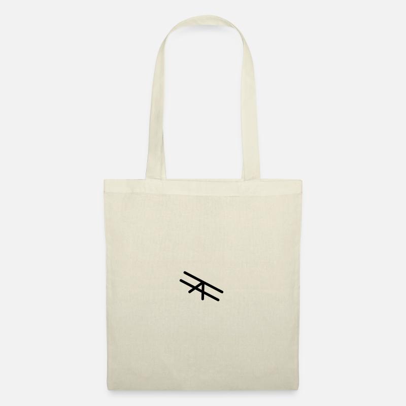 Minimalistic Plane Black - Stoffbeutel - Natur