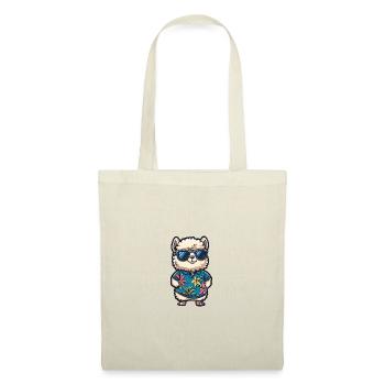 Alpaca Llama Comic Holiday - Tote Bag - nature - Front