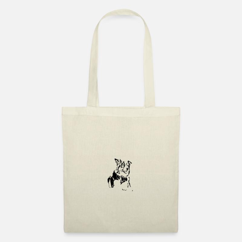 Hunde Border Collie Design - Stoffbeutel - Natur