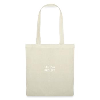La vie est un projet blanc - Sac en tissu - nature - Devant