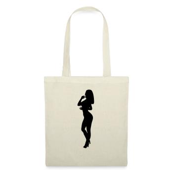 Frau Körper Silhouette Vektor-Design - Stoffbeutel - Natur - Vorne