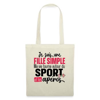 Sport Sportif Muscu Running Fitness Humour Workout - Sac en tissu - nature - Devant