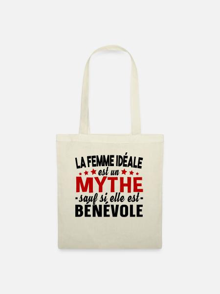 Bénévole Bénévolat Femme Cadeau Humour Humanitaire - Sac en tissu - nature