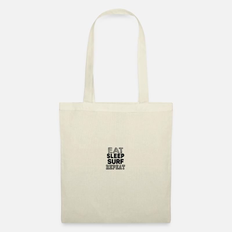 eat sleep surf repeat - Stoffbeutel - Natur